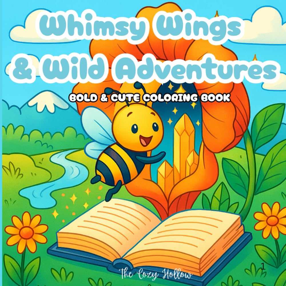 Whimsy Wings & Wild Adventures: A Cozy Coloring Book to Relax and Unwind