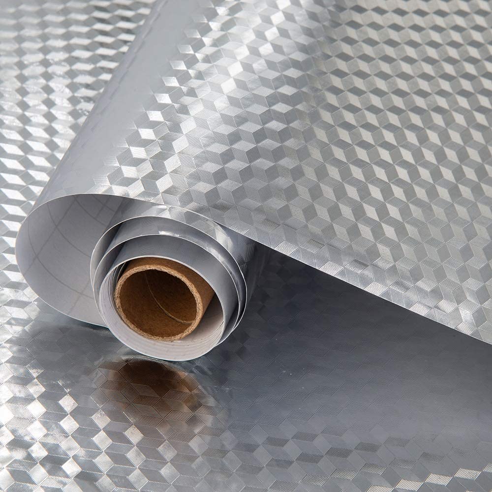 FOKRIM Aluminium Oil Proof Self-Adhesive Anti-Mold and Heat Resistant Kitchen Backsplash Foil Stickers Wallpaper (60X200CM) Size-2m (B094NRGPYZ) Amazon Price History, Amazon Price Tracker