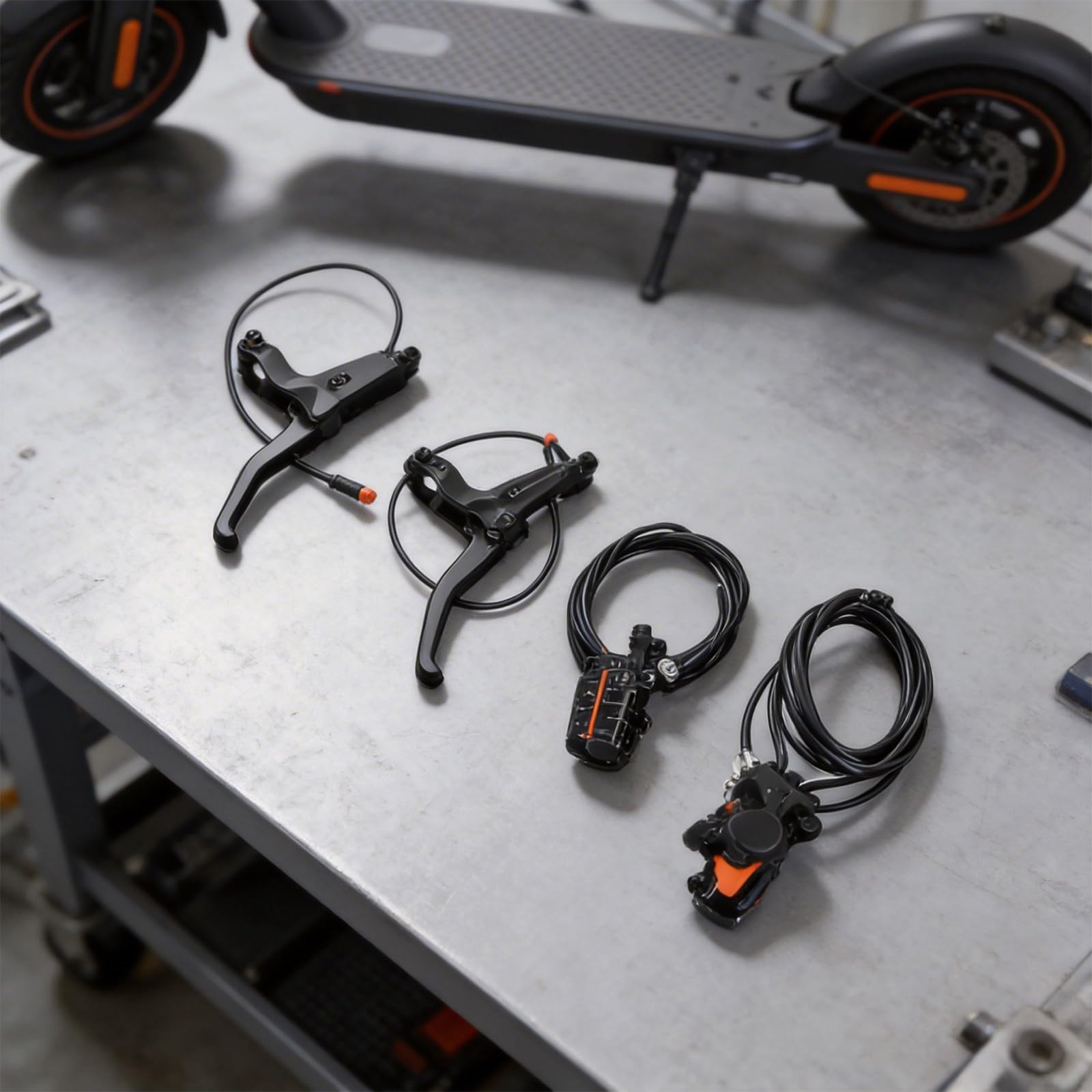 Conjunto de freno de disco hidráulico con sensor para bicicletas eléctricas Nutt y scooters, pieza de repuesto, sistema de control de seguridad mejorado de 180 mm de longitud