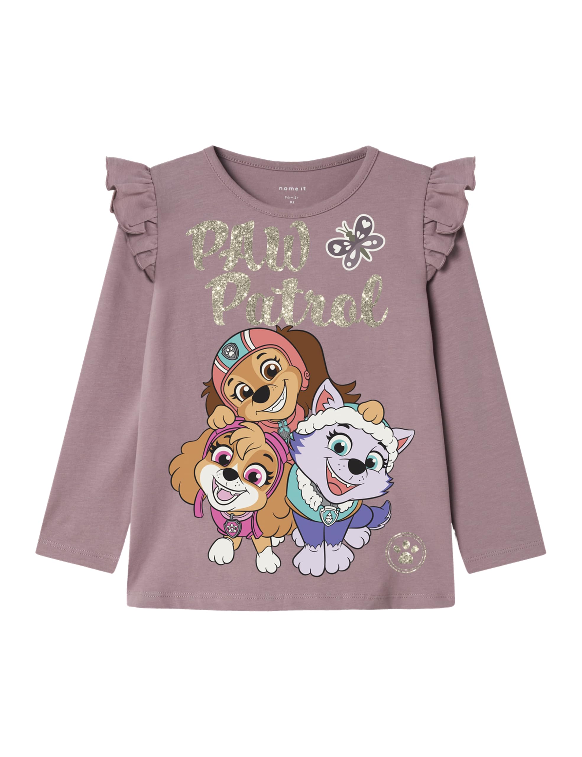 NAME IT Mädchen Nmfsabine Paw Ls Top Box Cplg, Burnished Lilac, 98