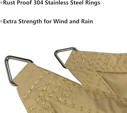 Miniatura 5 de Vela de sombra rectangular de 9 x 18 pies, toldo vela impermeable protección solar rayos UV para jardín, patio, terraza, balcón, exteriores, vela