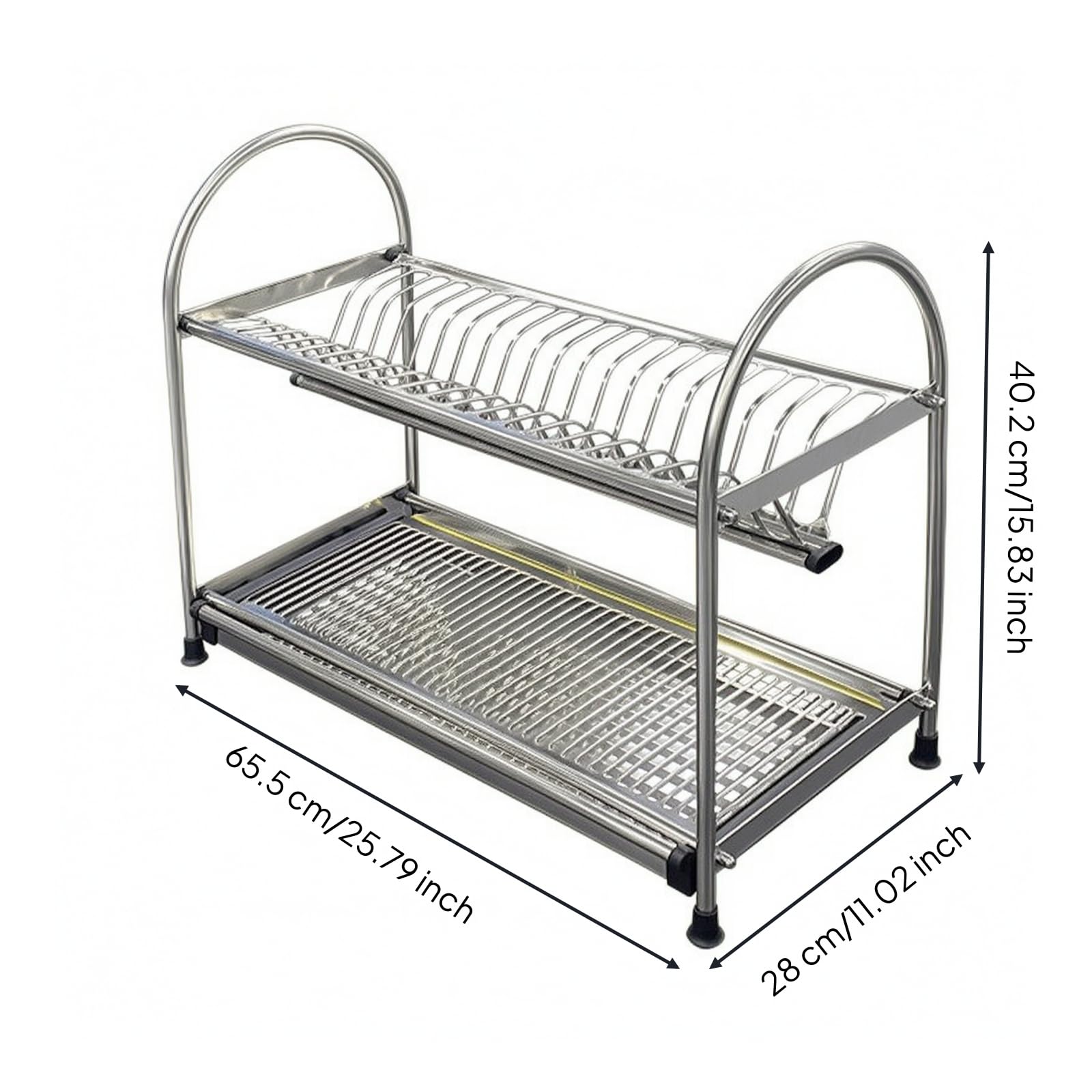 Stabil Geschirrhalter mit Abtropfschale , style to 2 , 2 Ebenen, 700 Mm