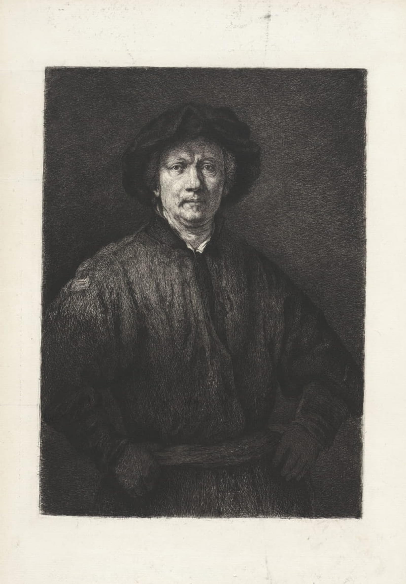 SERENDIPITP Abstract Painting Mural Print Picture Wall Decor Painting Portrait of rembrandt harmensz. van rijn by Anonymous Vintage Wall Artwork for Home Decor 60x90cm