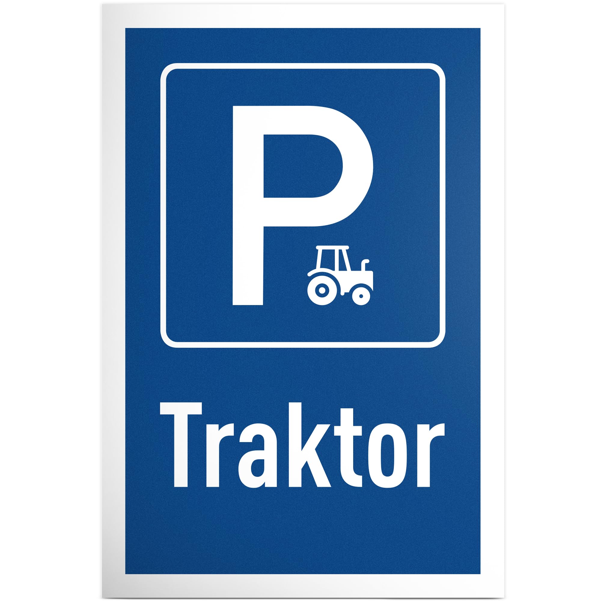 DankeDir! Parking Tractor, 30 x 20 cm Plastic Sign, Funny Sign for Tractor Drivers, Gift Idea for Farmers