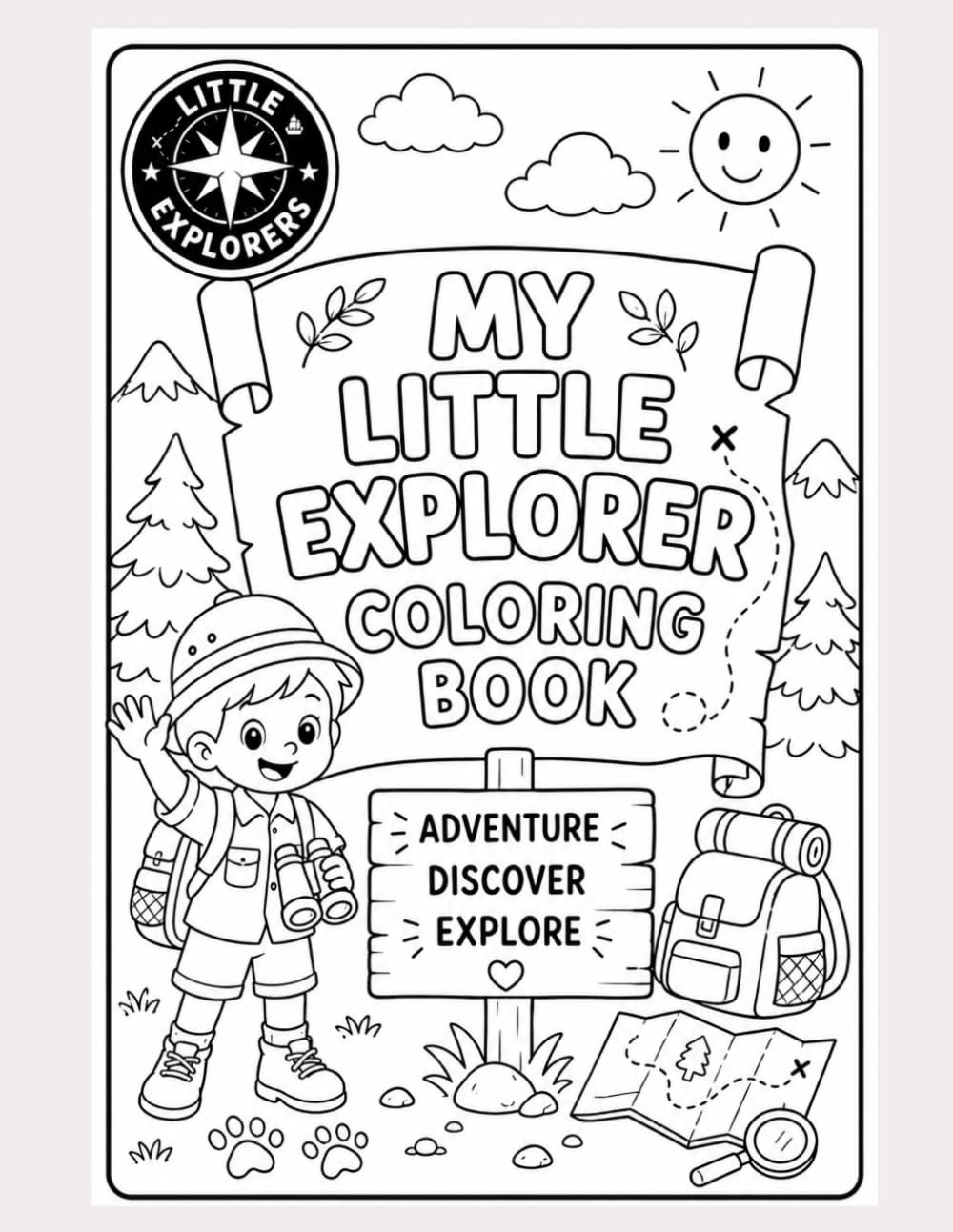 The Little Explorers Coloring Book