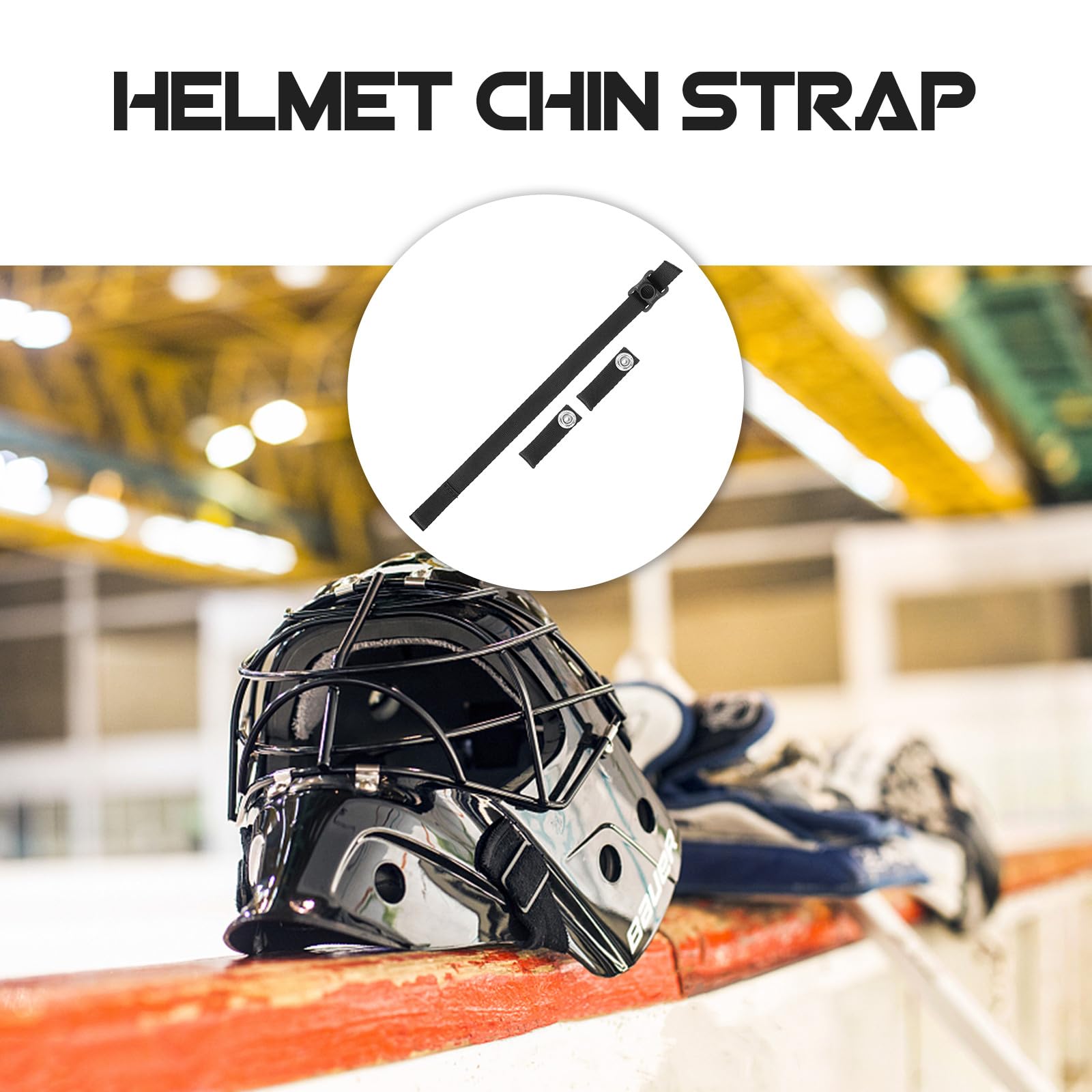 EXCEART Correa de Barbilla Accesorio Resistente Que No Se Cae en Poliéster para Casco de Hockey Ligera y Portátil Adecuado para Casco Deportivo de Hockey