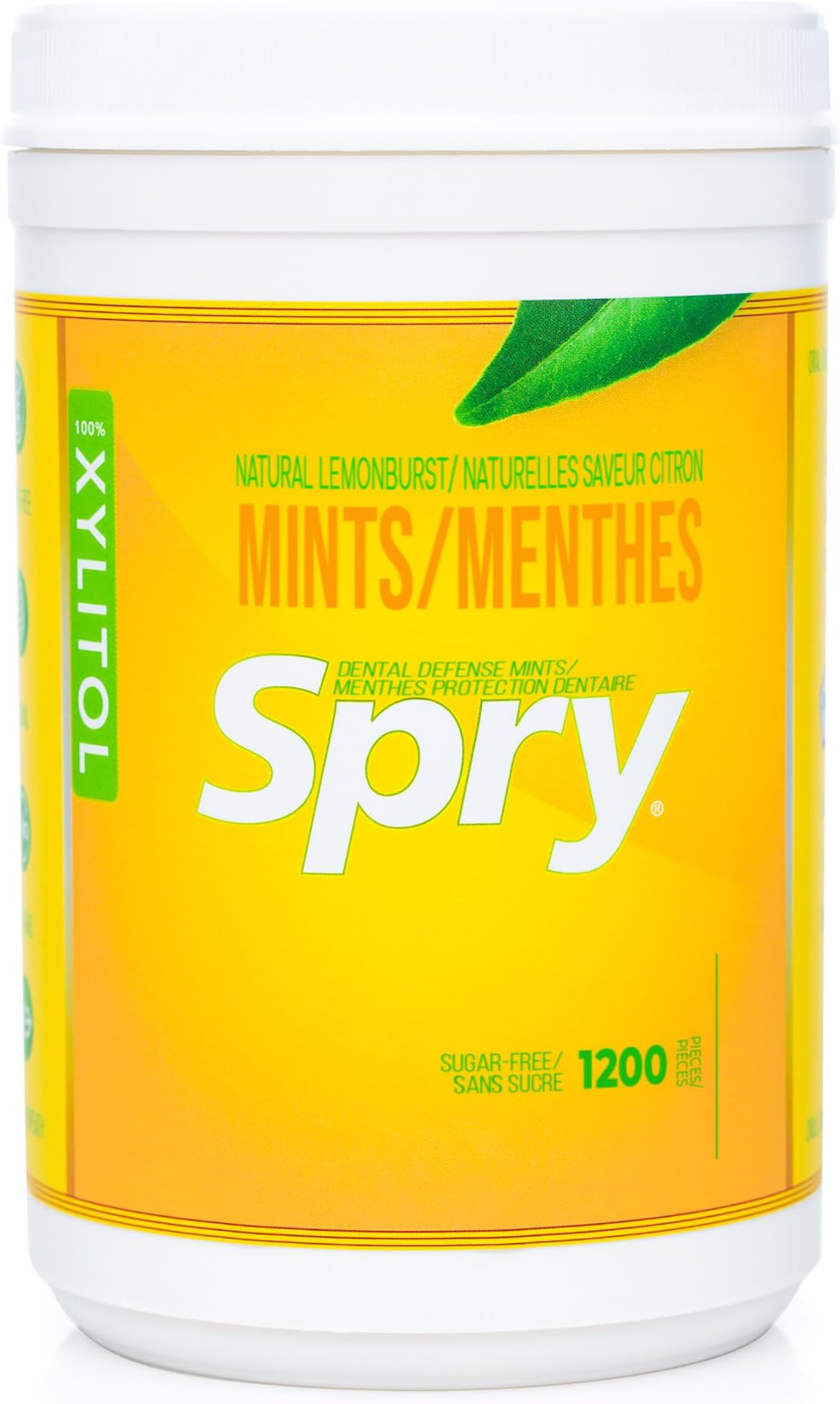 Xylitol Mints, Lemon Burst, 1200 Count - Breath Mints That Promote Oral Health, Increase Saliva Production, and Stop Bad Breath