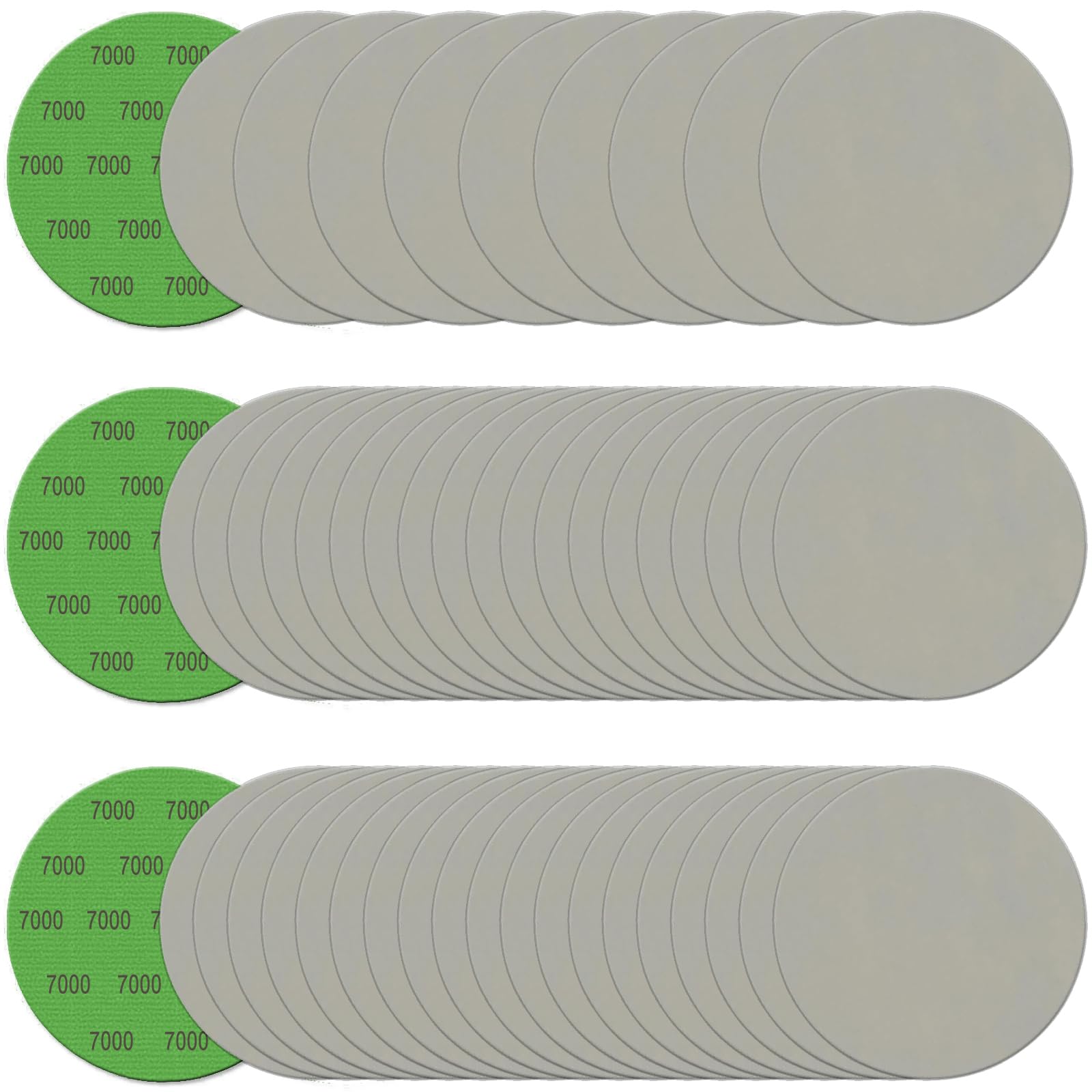 6" Wet Dry Sanding Discs - 50 Pcs Mixed Grits -19