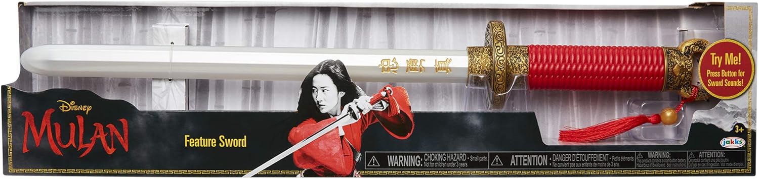 Disney Mulan 22" Feature Sword with Motion Sensor Activated Sounds - for Girls Ages 3+ , White : Clothing, Shoes & Jewelry