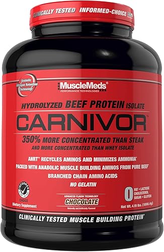 Vista 16 de MuscleMeds Carnivor Aislado de Proteína de Res, 0 Lactosa, 0 Azúcar, 0 Grasa, 0 Colesterol, Cereal de Tostada de Canela, 4 Lb, 56 Porciones