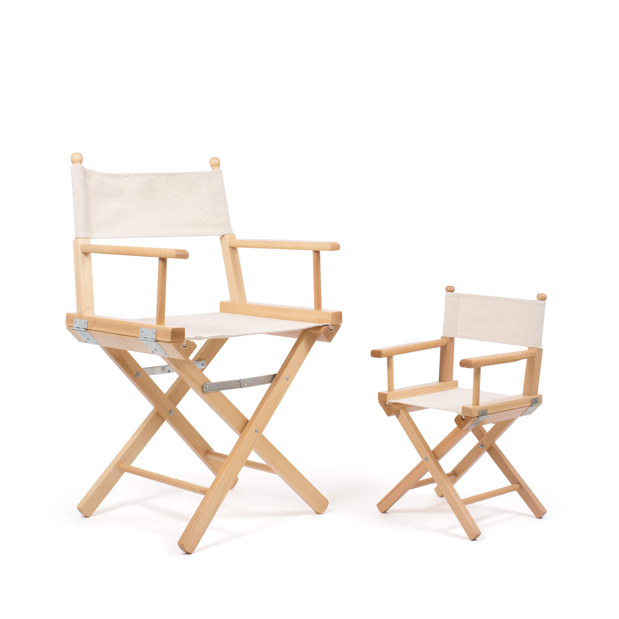 Telami - Sedia Regista Petit - Collezione Sole Mio - Pieghevole e Leggera - Giallo - Legno Tinto Naturale - Made in Italy - Mobili da Esterno - Alta qualità - Legno Massello di Faggio -56x36x28cm