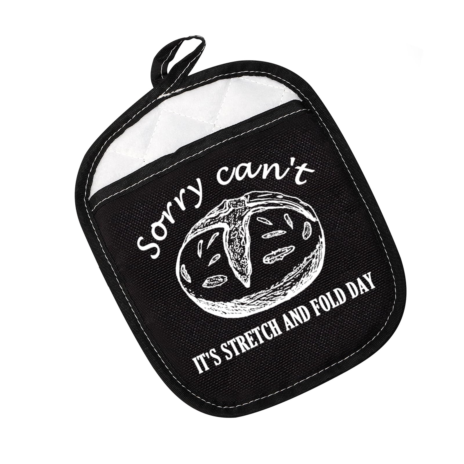 Soporte para ollas de masa madre negro, ideal para proteger tus manos al hornear pan casero