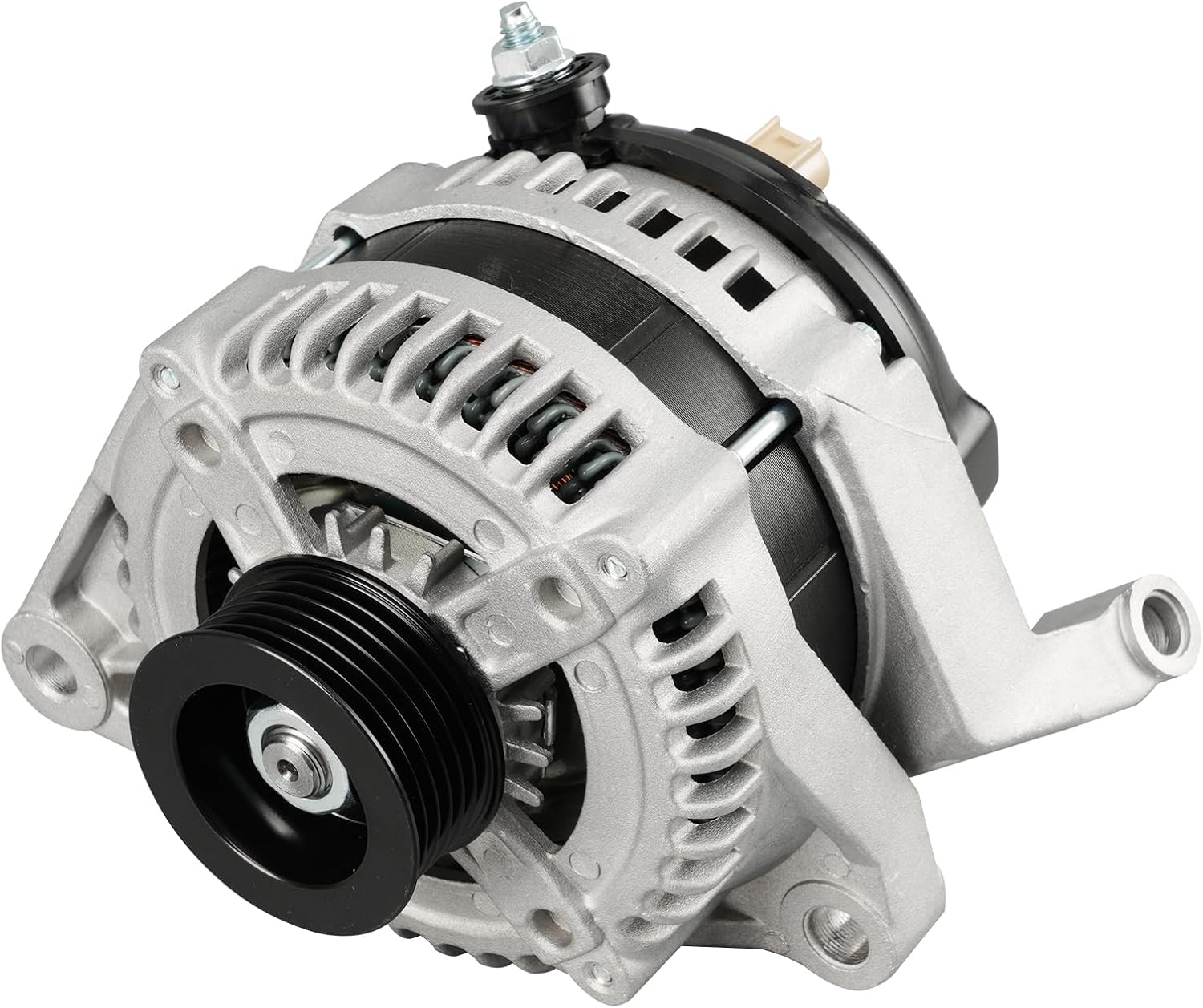 KAX Alternator Fit for Ram 1500 02-03 4.7L/03 06 3.7L, Durango 01-06 4.7L/05-06 3.7L, Liberty 02 3.7L, Grand Cherokee 2002 4.7L for 13912N 12V 136Amp CW S6 6-Groove Pulley