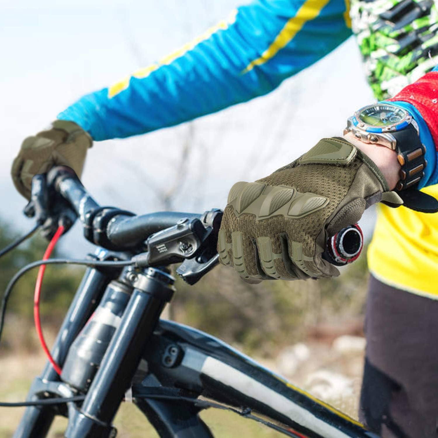 YOSUNPING Tactical Full Finger Gloves Touchscreen for Motorcycle Hiking Cycling Climbing : Sports & Outdoors