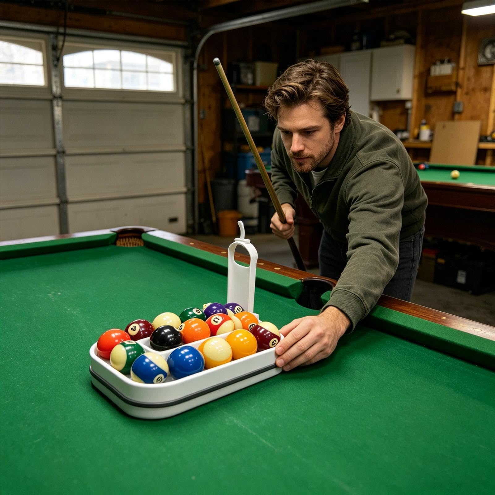 Trainingsrack fürs Poolbillard | Präzise Ausrichtung, Hält 15 Kugeln, Und Tragbar - Billard-Trainingswerkzeug - Tragbar für Spielzimmer, zu Hause, Sportvereine, Keller, Liga-Matches und Freizeitzentre