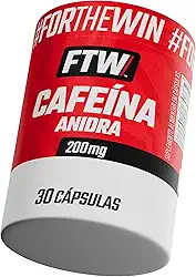 FTW Cafeína Anidra 200mg com 30 Cápsulas, Suplemento para Energia, Foco e Desempenho