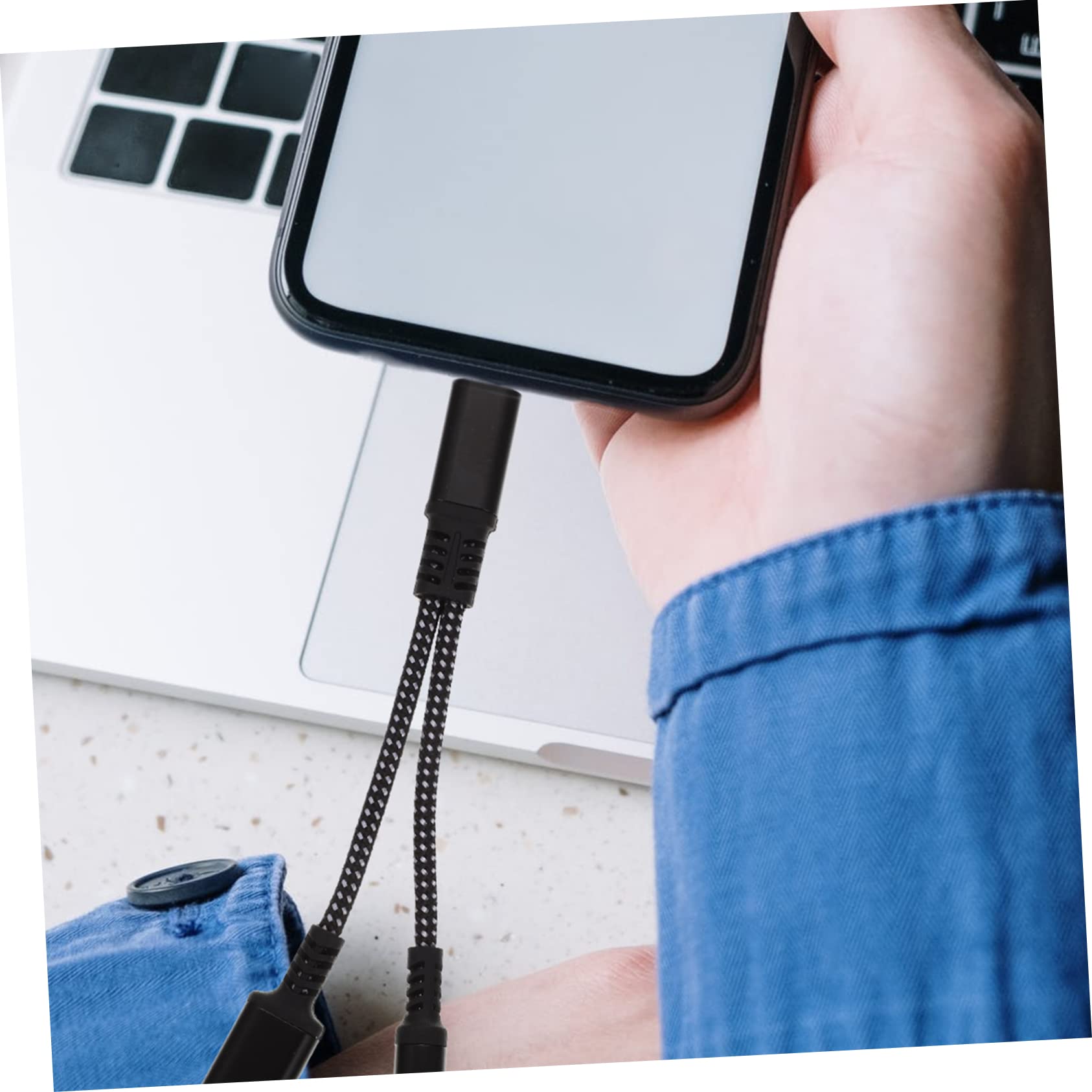 Uonlytech 4pezzi Adattatore Usb c Jack Audio Caricatore Compatibile Smartphone e Simultanei