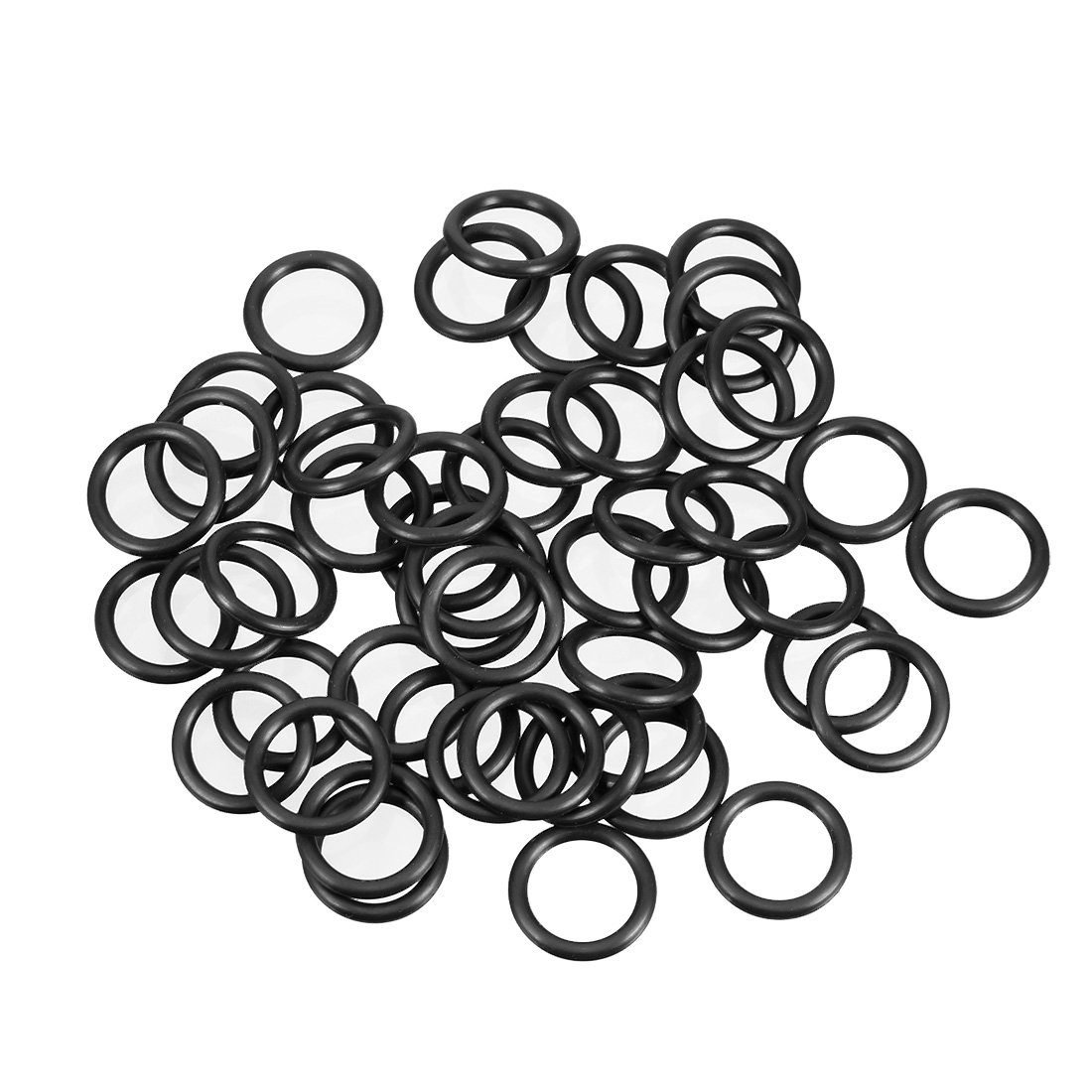 sourcingmap Nitrile Rubber O-Rings 17mm OD 12.2mm ID 2.4mm Width, Metric Sealing Gasket, Pack of 50, 12.2mmx17mmx2.4mm