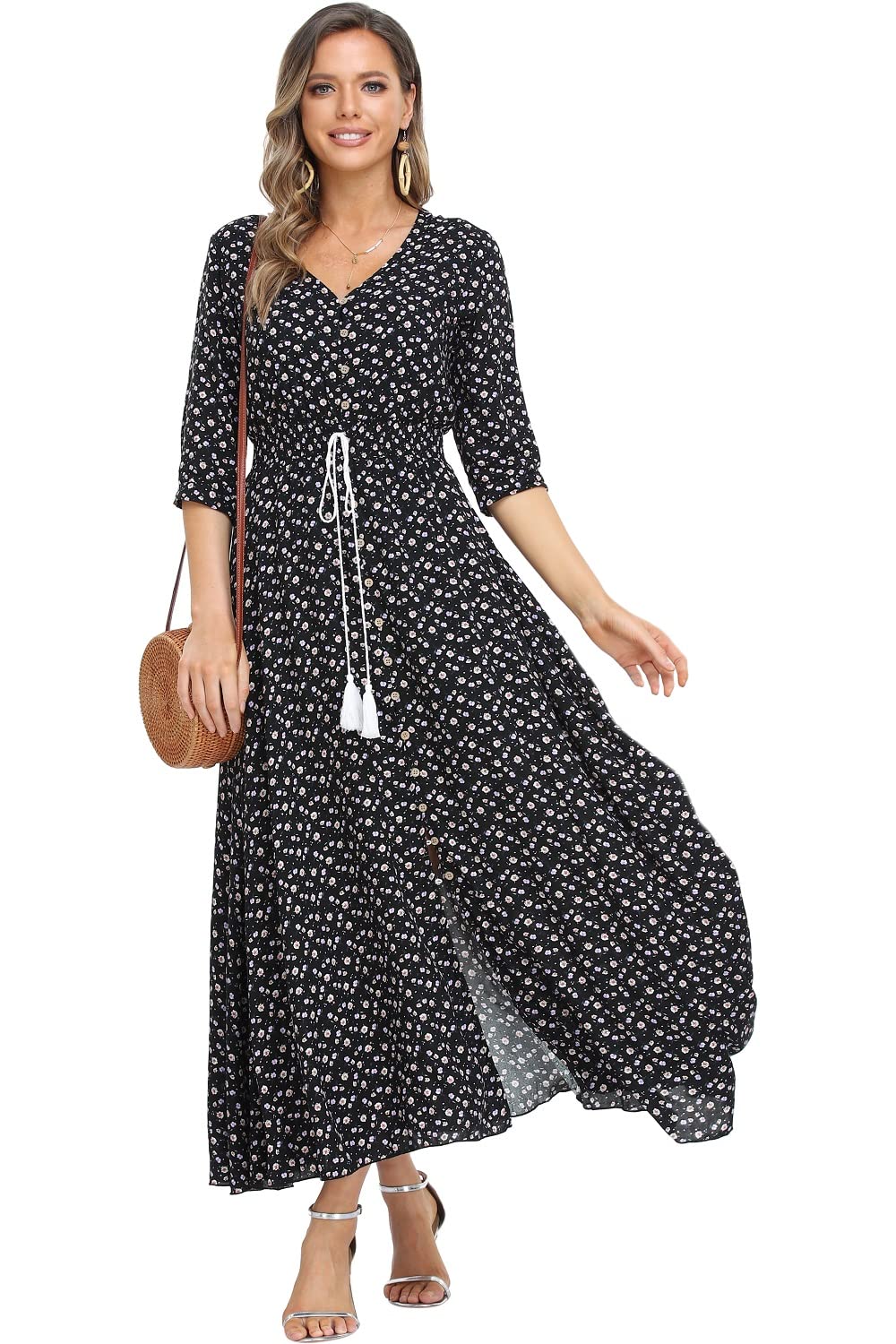 Casual Summer Dresses for Women 2026 Maxi Dress Flowy Bohemian Beach Party