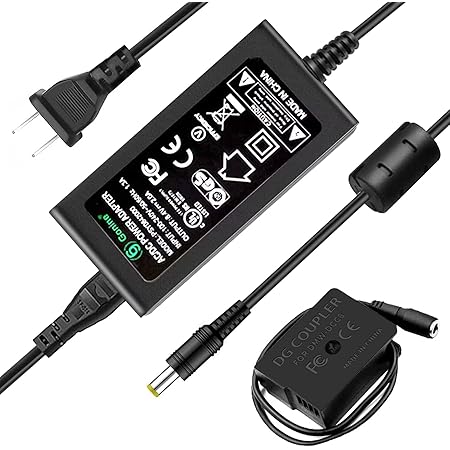 DMW-DCC8 Gonine DC Coupler DMW-AC8 AC Power Adapter Camera Charger Kit (DMW-BLC12 Battery Replacement) for PANASONIC DMC-FZ200, DMC-FZ1000, DMC-GH2, DMC-G5, DMC-G6, DMC-G7, Lumix GX8 G85 Cameras.