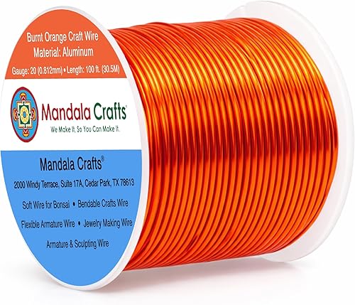 Vista 18 de Mandala Crafts - Alambre de aluminio anodizado de calibre 10 para manualidades de joyería - 32 pies de alambre flexible de cobre coloreado - Doble