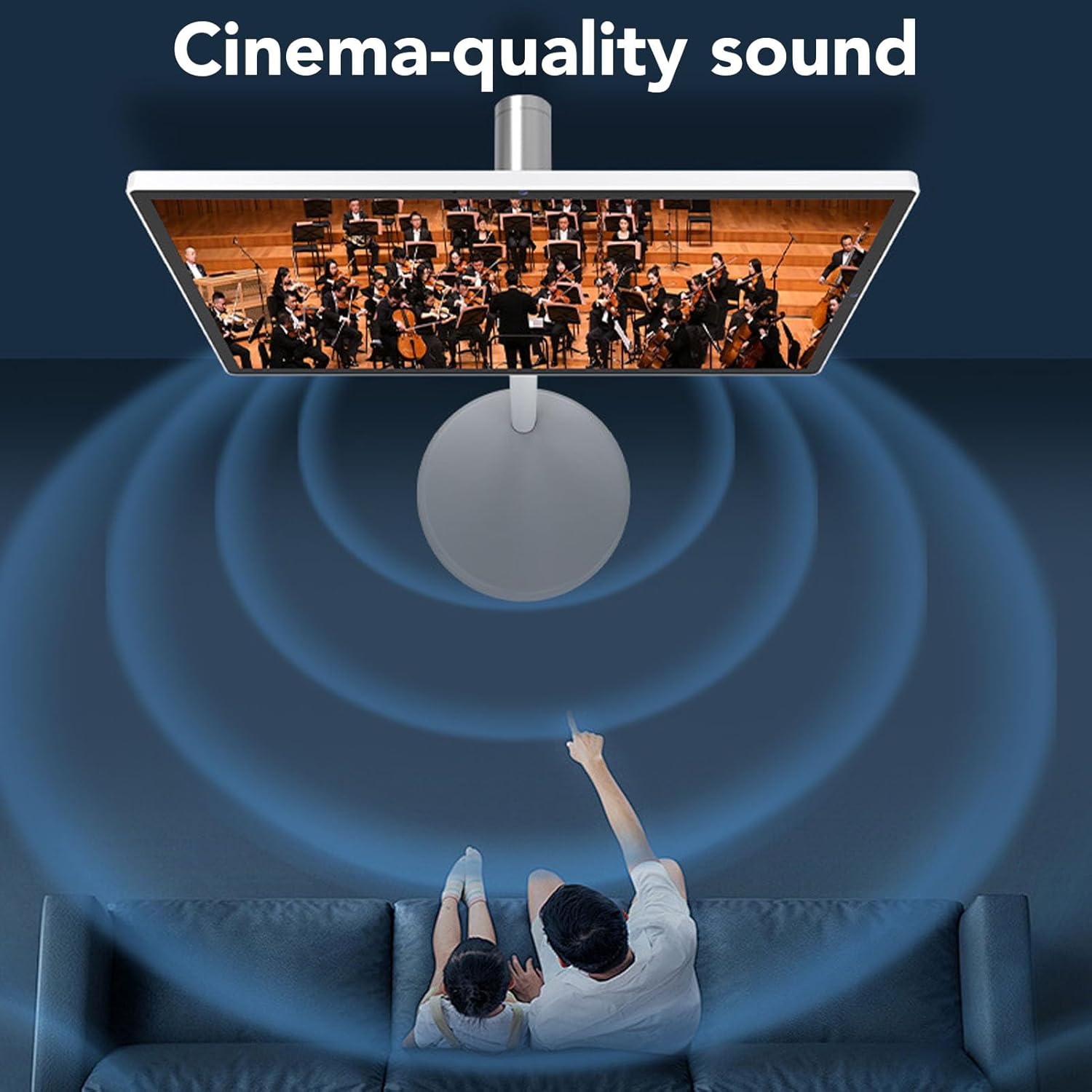 24 Inch Portable Monitor, Smart Touch Screen TV with Built in Battery, High Definition LCD Screen, Floor Standing Display Screen for Home (US Plug) - Image 5