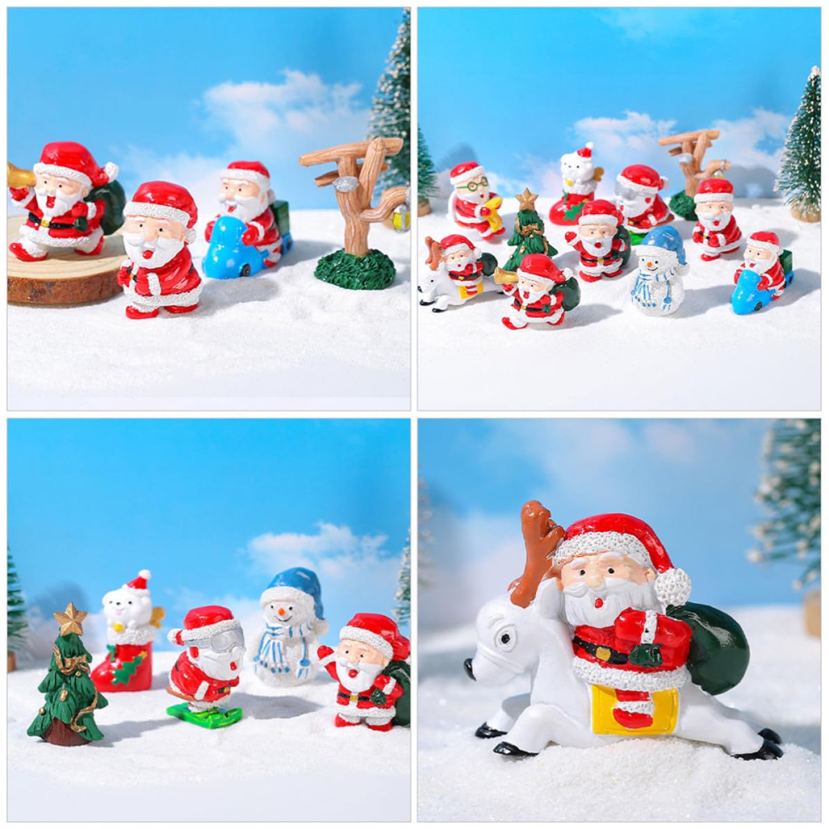 TOYANDONA 44 Piezas Navideña Figura en Invernal y Resina Muñeco Reno de