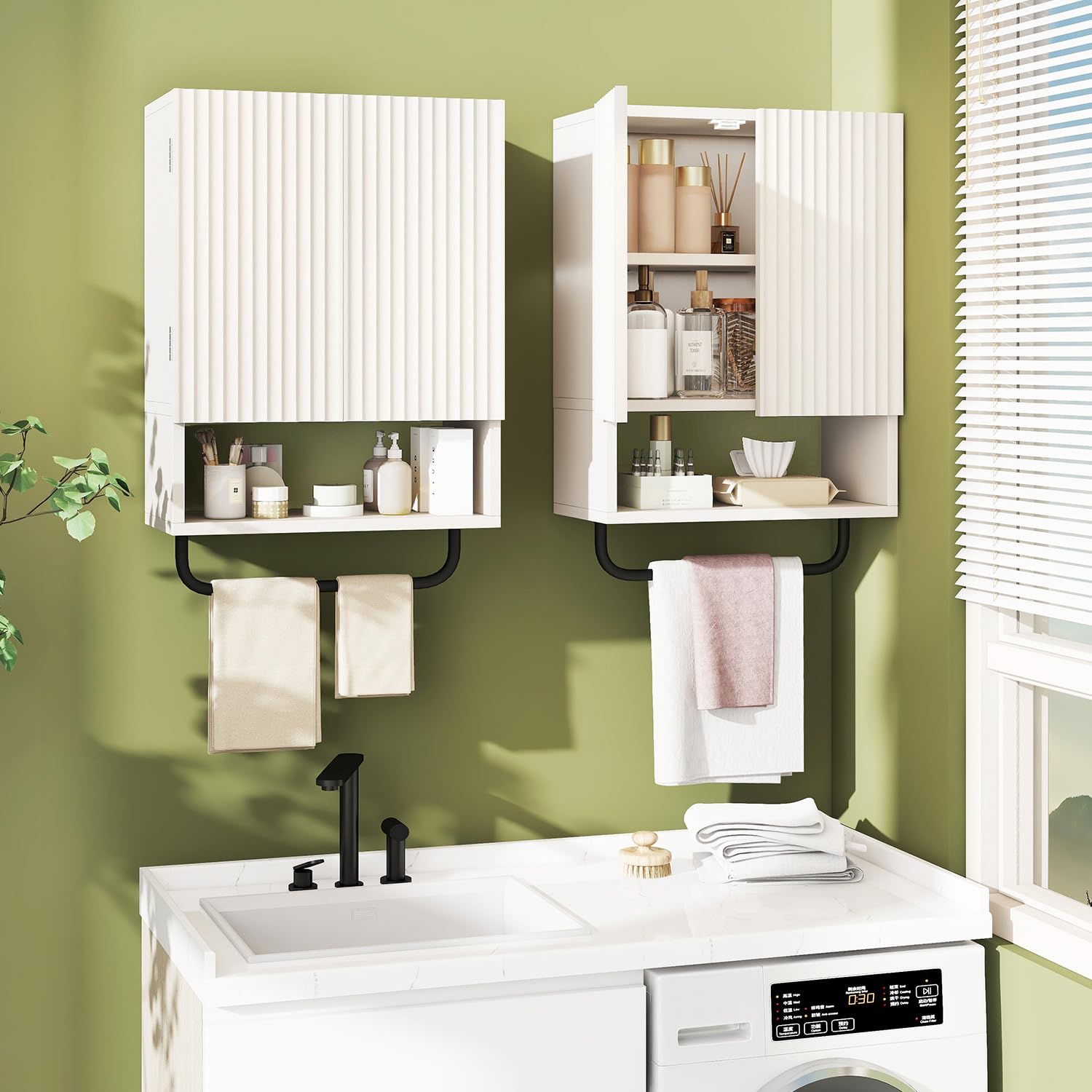 IBUYKE Le montage mural est une armoire de salle de bain WBS003W