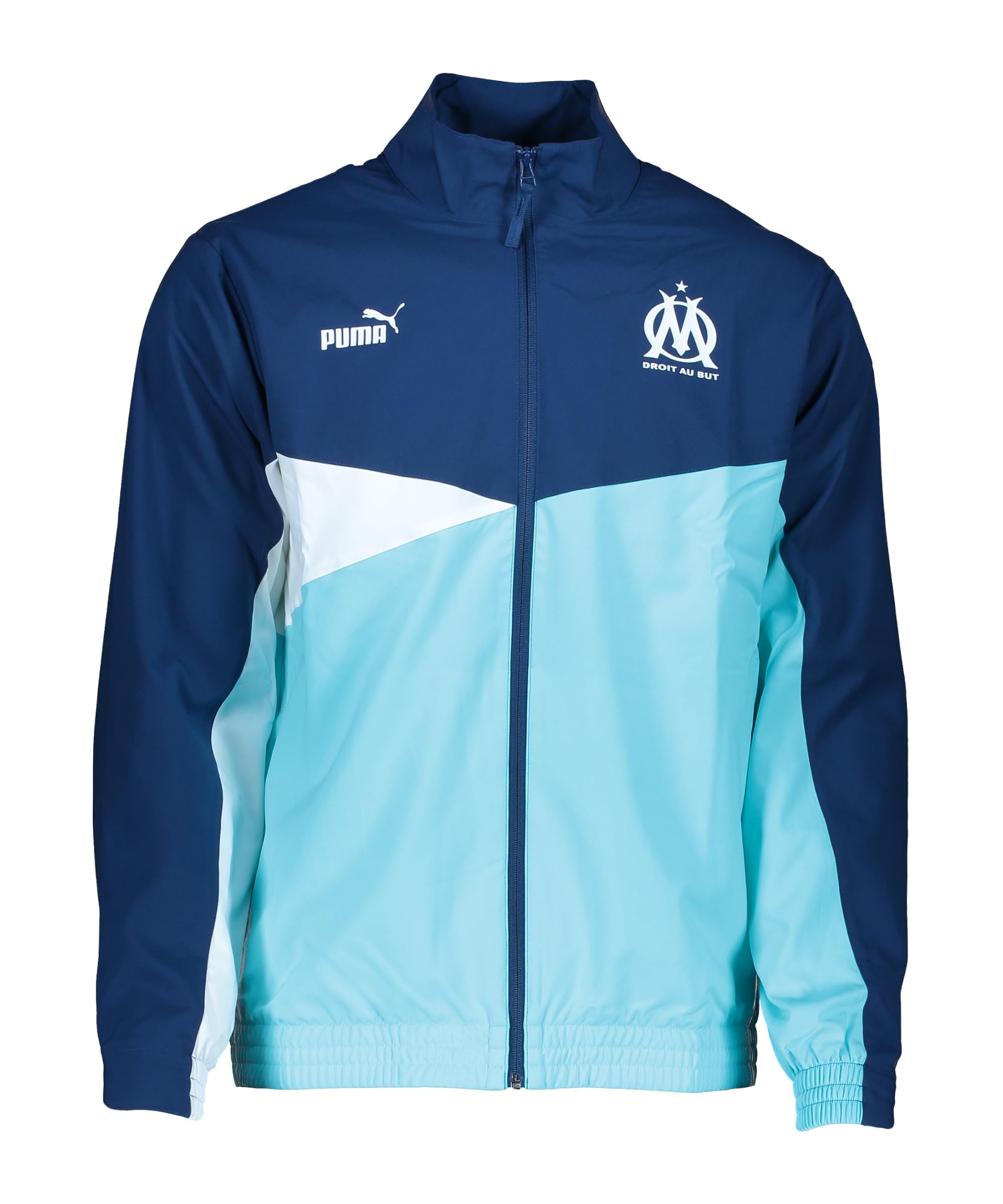 PUMA Veste de survêtement OM Bleu XL