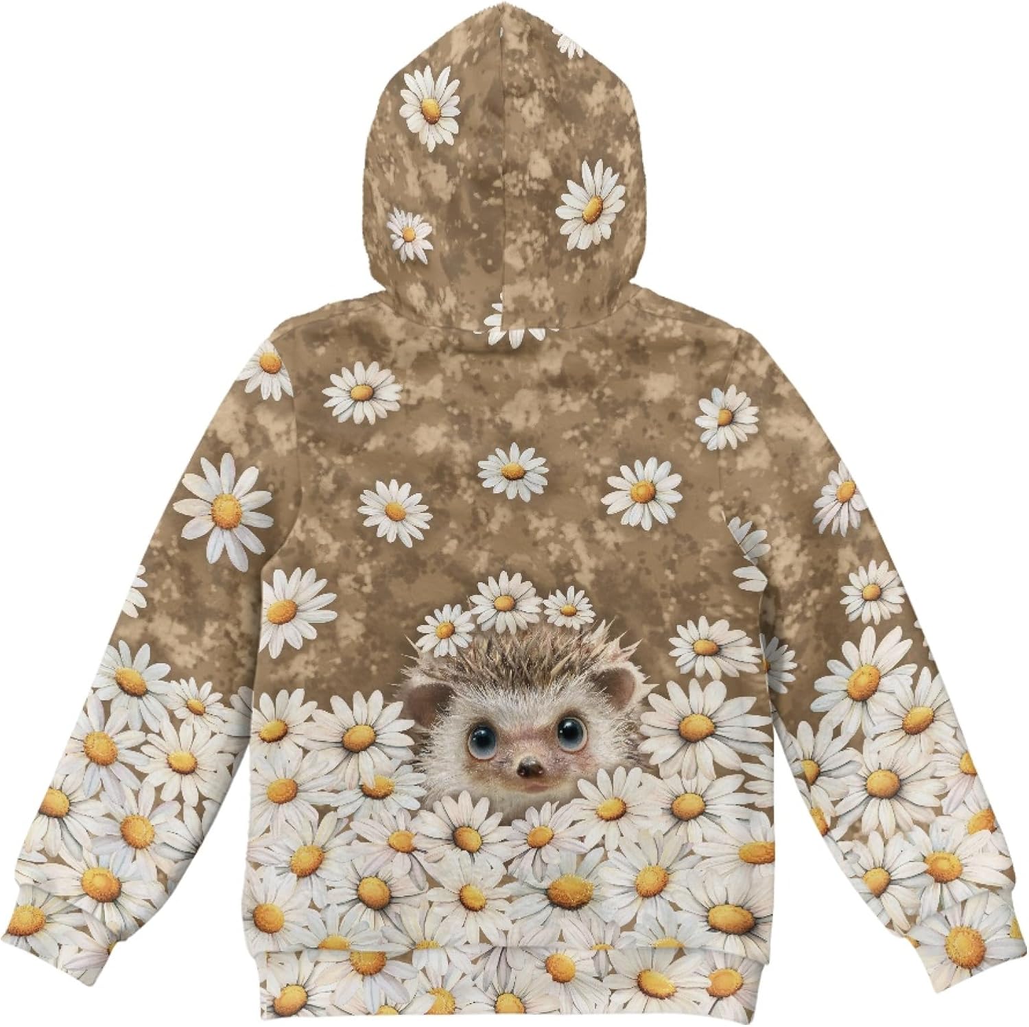 Hawapod Girls Half Zipper Hoodie Animal Print Oversized Casual Warm Cute Sweatshirt Playwear Daily Soft Pollover Hooded