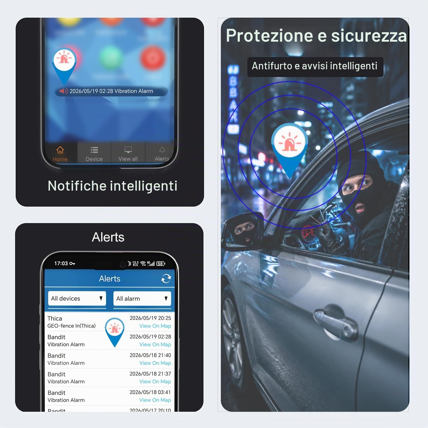 TKMARS Localizzatore GPS Auto Senza Abbonamento Tracker GPS Magnetico con Batteria 5000mAh, Standby 90 Giorni, Impermeabile IP65 Antifurto per Veicoli, Camion, Moto, Barca ，App Gratuita