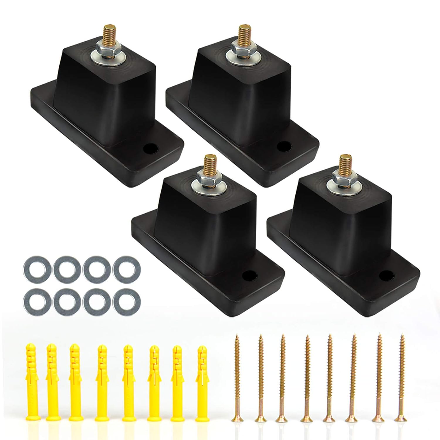 4 Pack Vibration Rubber Mounts Anti Vibration Rubber Mountser，Rubber Isolator Feet for Outside