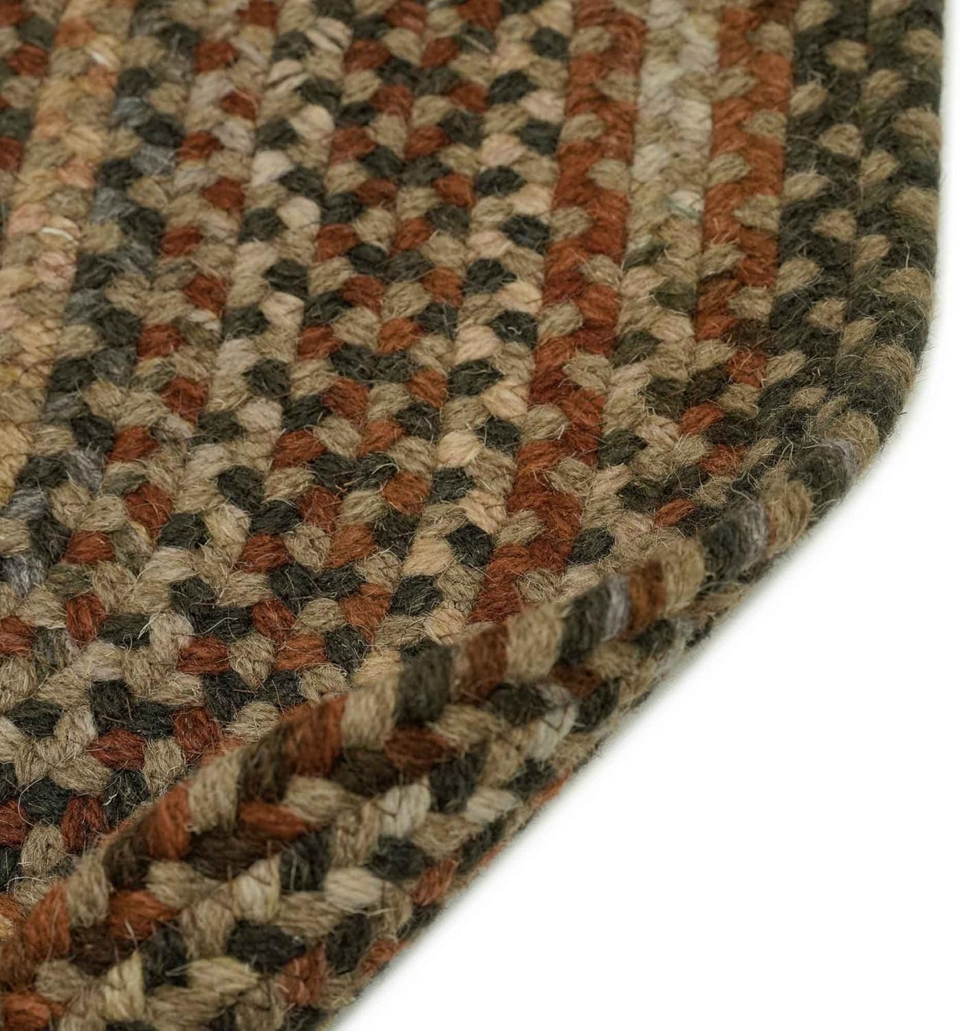 Capel Rugs Manchester Oval Braided Area Rug, 2 x 3, Brown Hues