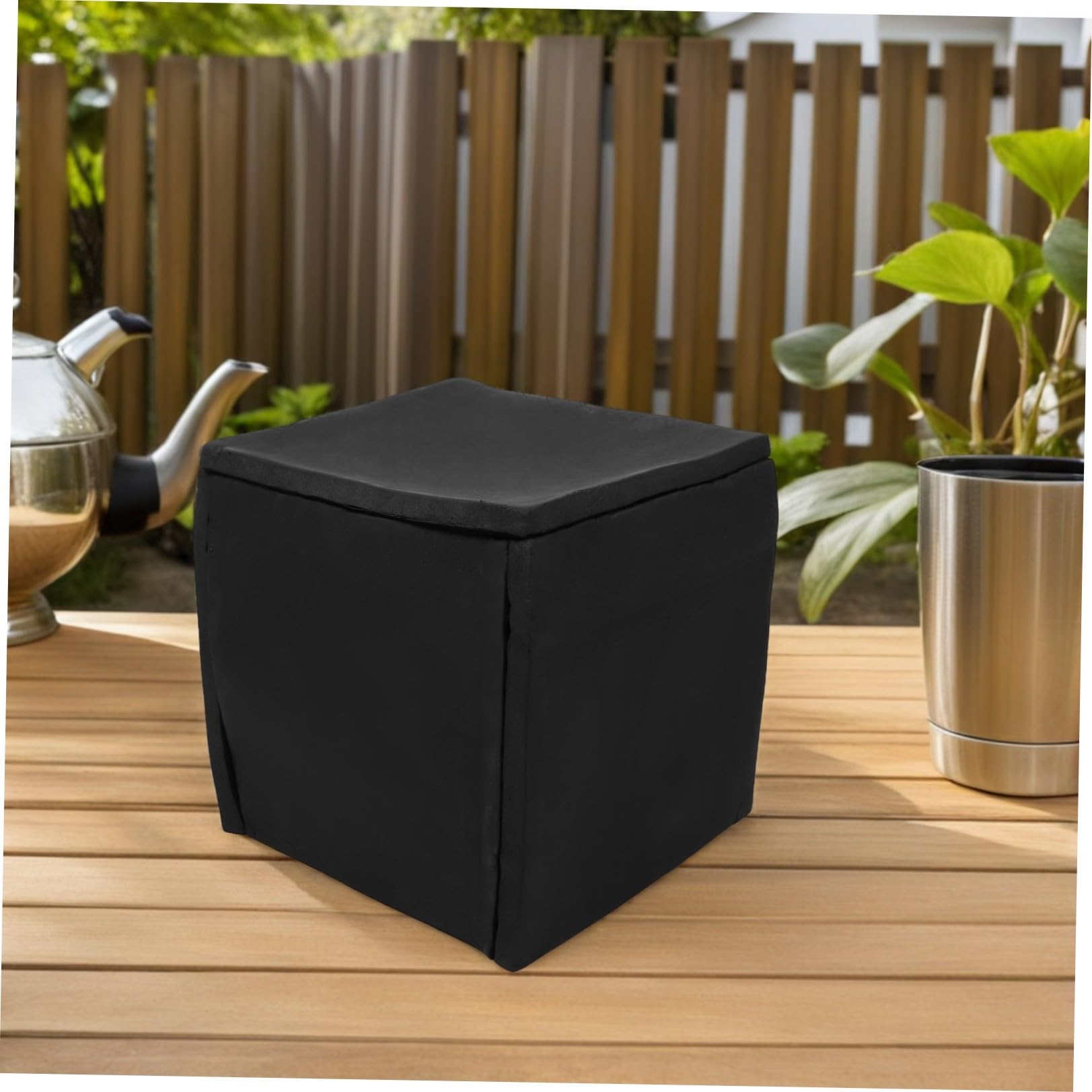 VILLCASE Boîte d'Isolation Phonique Portable en Caoutchouc 44,1X44X44,1 CM, du Bruit pour Pompe de Piscine, Couvercle Insonorisant pour Maintenance Facile