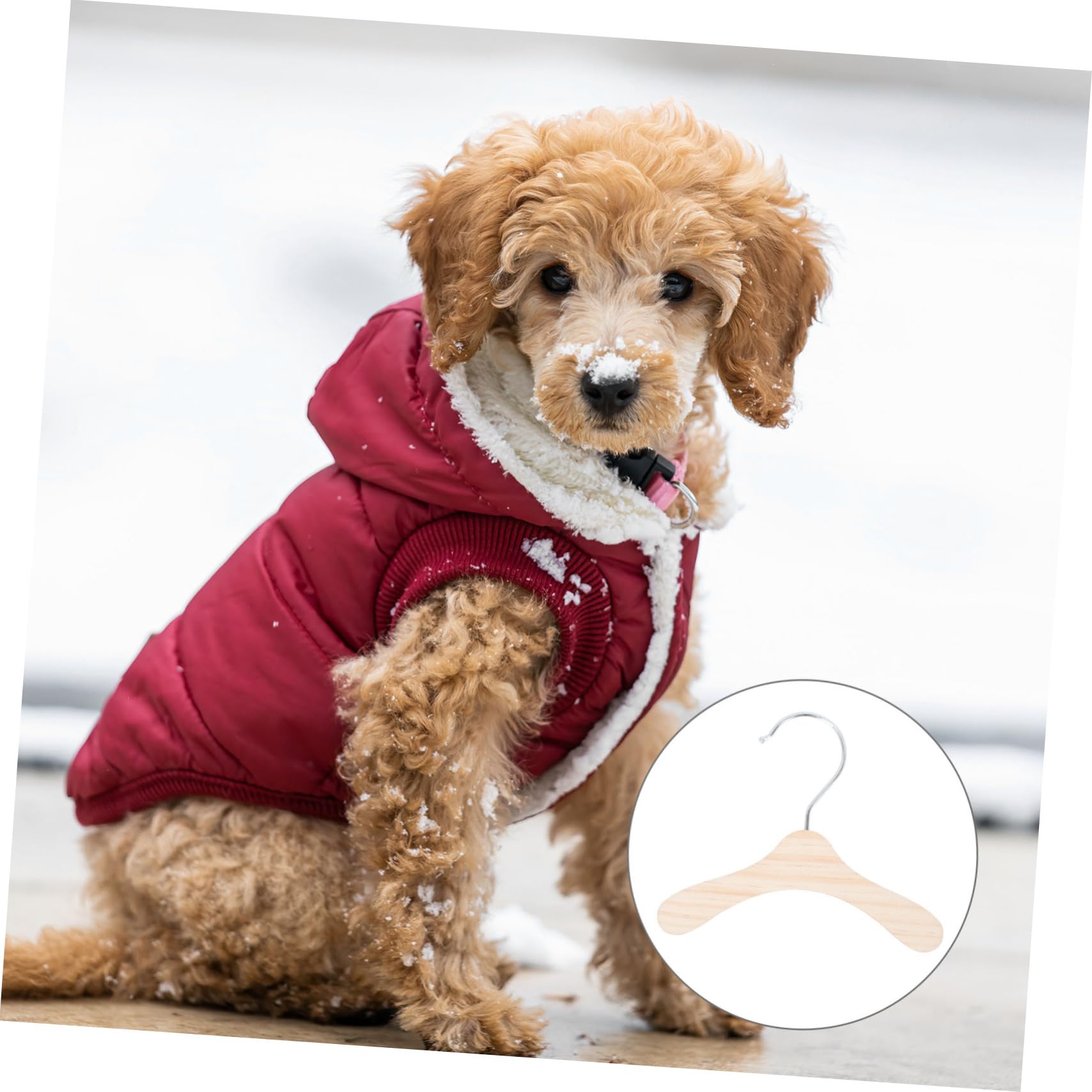 Appendiabiti Per Cani In Legno Con 6 Ganci E Perle - Crema, Per Vestiti Di Animali E Bambini - Foto 5