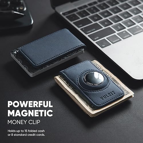 Miniatura 2 de VULKIT Clip magnético para dinero para hombre con soporte Airtag - Airtag no incluido - Capacidad para hasta 15 efectivo u 8 tarjetas
