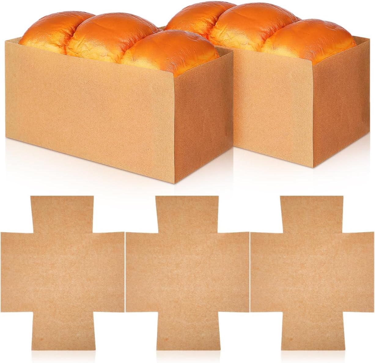 SHINEOFI 50 pack Loaf Pan Parchment Liners Nonstick Disposable Bread Pan Liners for Baking Bread Cake Pastry Snacks and Candy Food Grade Oven and Freezer Safe