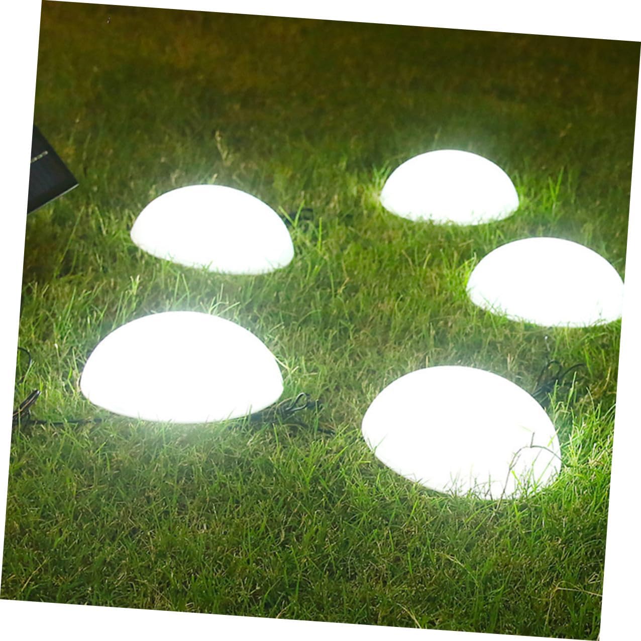 Solar Hemisphere Ground Stake Light Solar-Powered Outdoor Garden Lamp Weatherproof Courtyard Decor for Lawn Patio Pathway Easy Installation No Wiring Required