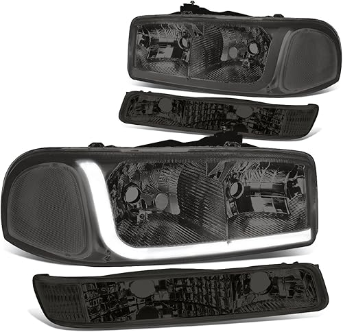 Miniatura 8 de DNA Motoring hl-lb-sierra99-ch-cl14pcs LED DRL lámpara de tira de faro + parachoques 9907GMC SierraYukon