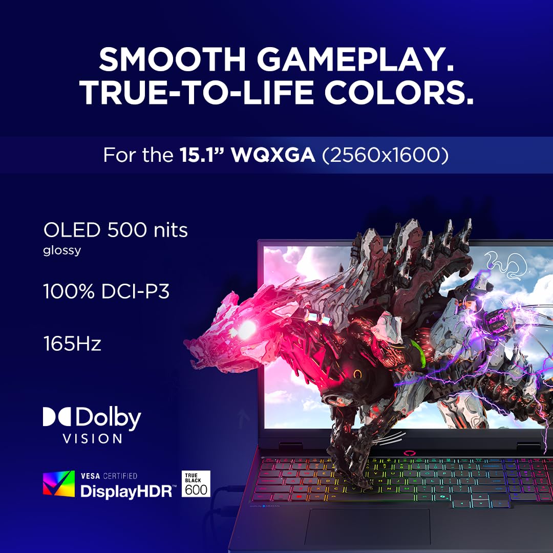 Lenovo Legion 5 Gaming Laptop - Display OLED WQXGA 15" 165Hz, Nvidia GeForce RTX 5070 8GB, Intel Core i7-13650HX, RAM 32GB, SSD 1T, Windows 11 Home, RGB Keyboard - Eclipse Black — view 6