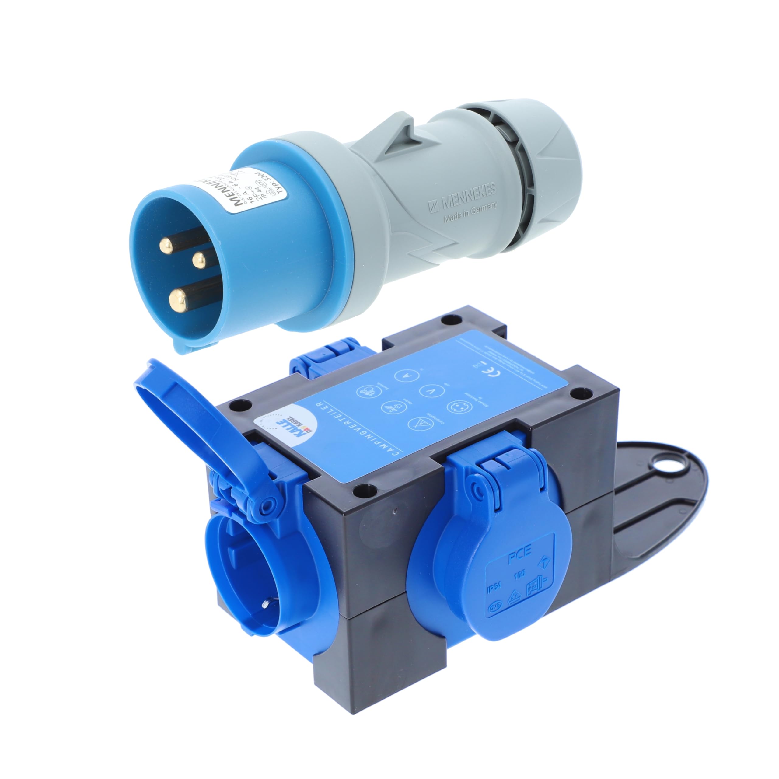CEE Adapterleitung KALLE Blue Zelt Edition SCHUKO 3G 2,5mm² 10 Meter