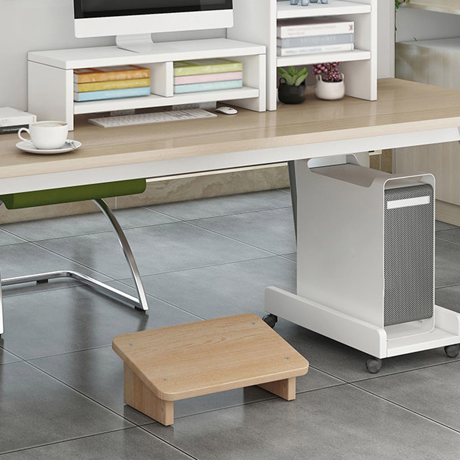 Drewniany podnóżek, podnóżek biurowy, podnóżek, odciążenie zmęczenia, antypoślizgowy, dekompresyjny, ergonomiczny