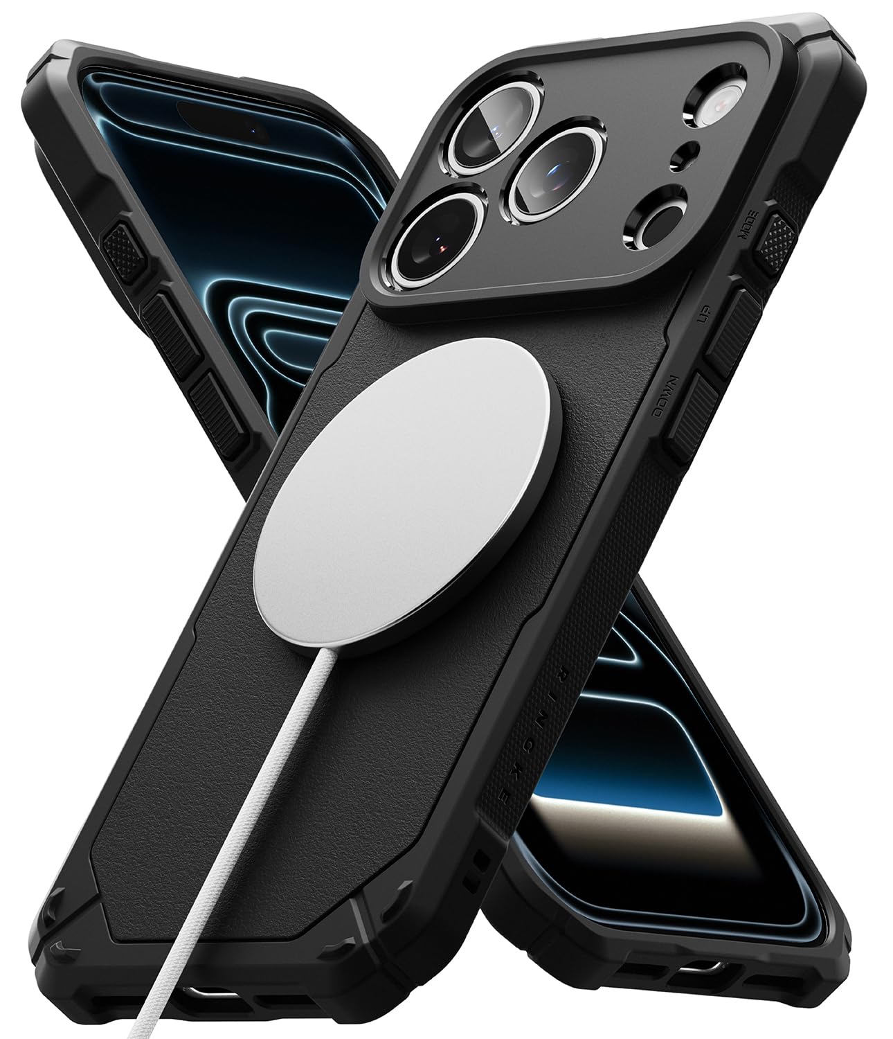 Ringke Coque pour Phone Pro Max 2026 Case Étui Rugged Gear Magnetic Black