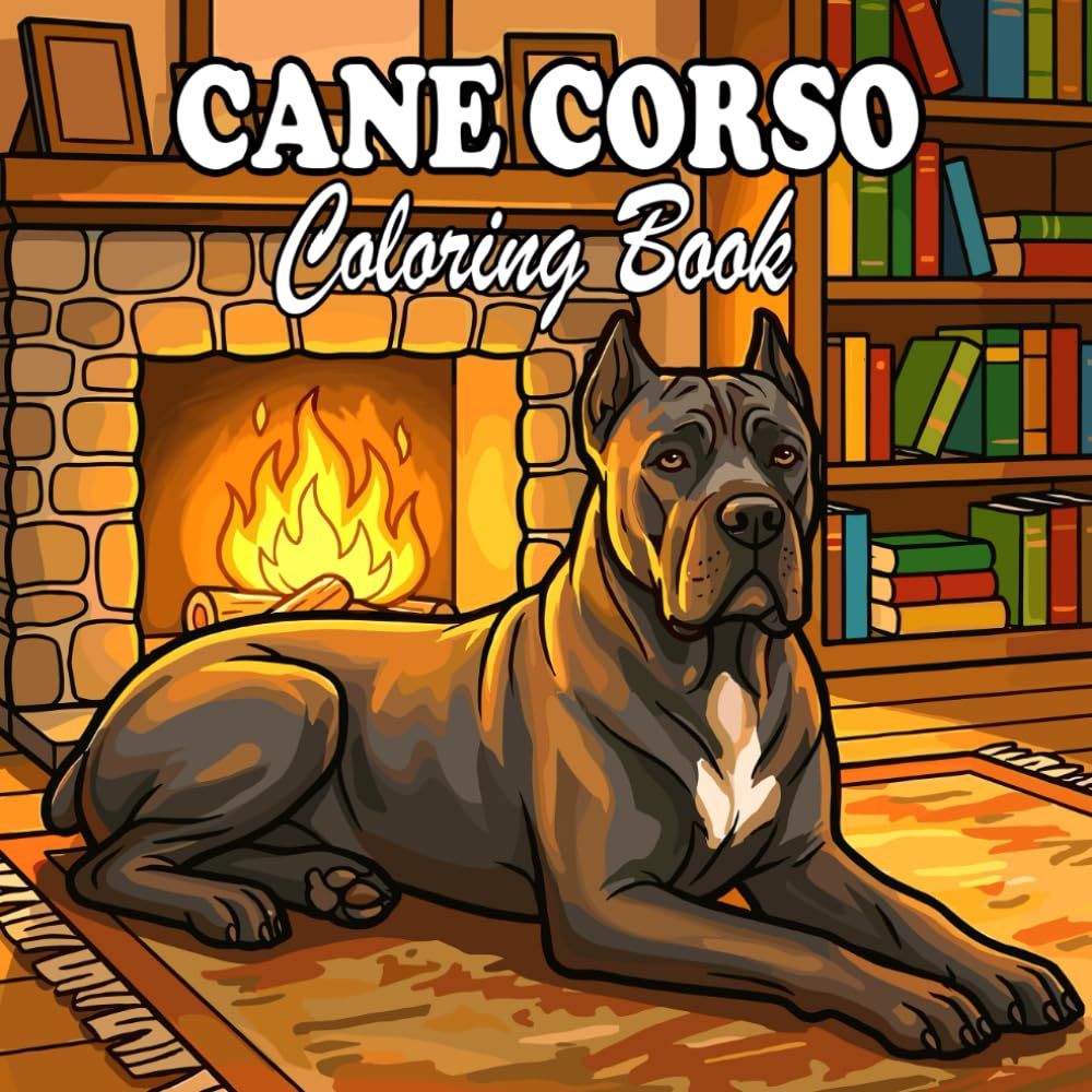 Cane Corso Coloring Book: Cute & Cozy Cane Corsos for Kids and Adults