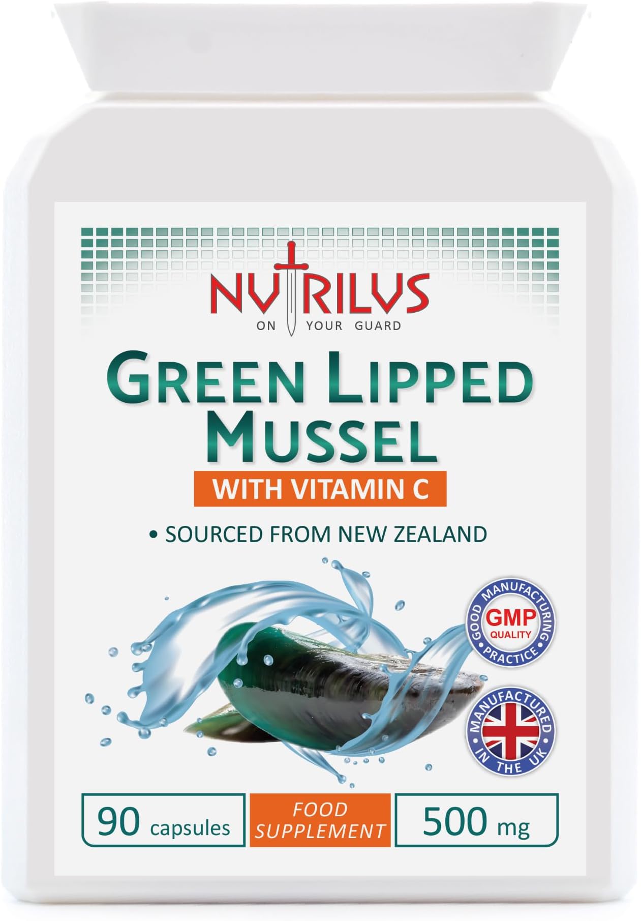 โ Green Lipped Mussel 90 Capsules 500mg - For Humans & Dogs - High Grade Pure Extract - New Zealand Sourced - Vitamin C - UK Made Supplement - Joint Support
