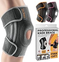Vista 10 de DR. BRACE ELITE - Rodillera con estabilizadores laterales y almohadillas de gel para la rótula, máximo soporte para dolor de rodilla y recuperación