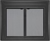 Vista 1 de UniFlame - Logan - Puertas de chimenea estilo gabinete con vidrio templado ahumado