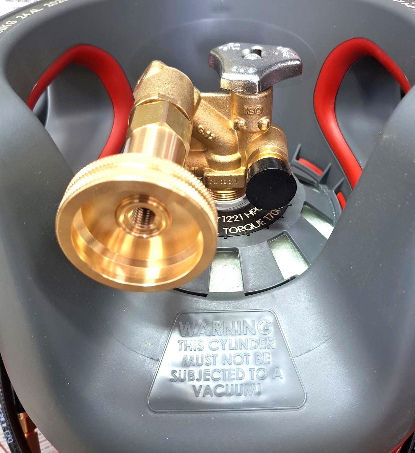 Adaptateur de réservoir LPG DISH 3/4" 21,8 mm filetage à droite pour bouteilles GasBank double valve