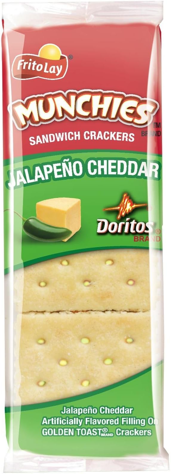 Crackers, Jalapeno and Cheddar, 1.38 Ounce (Pack of 96)