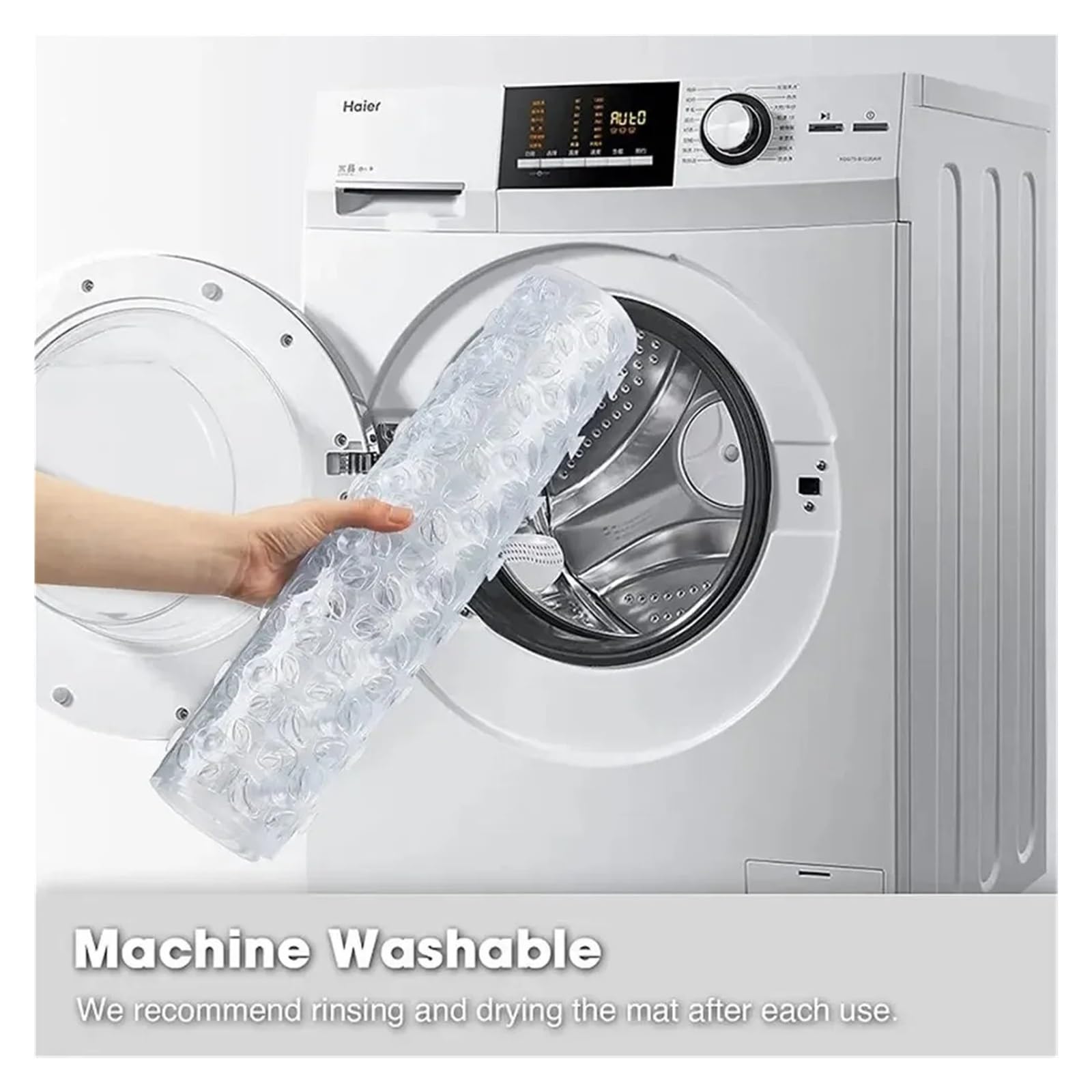 Tappeto Da Bagno Tappetino antiscivolo for bagno in PVC Tappetino for massaggio for vasca Tappetino for uso domestico Tappetino for doccia con ventosa 100 * 40 cm Per Vasca(Grey 01)
